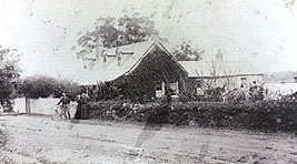 Members of the Barton Family outside Rockend Cottage, around 1890