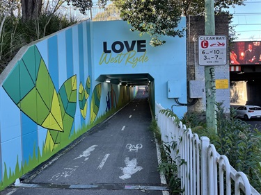 Mural at West Ryde Underpass
