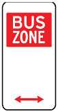 bus zone sign