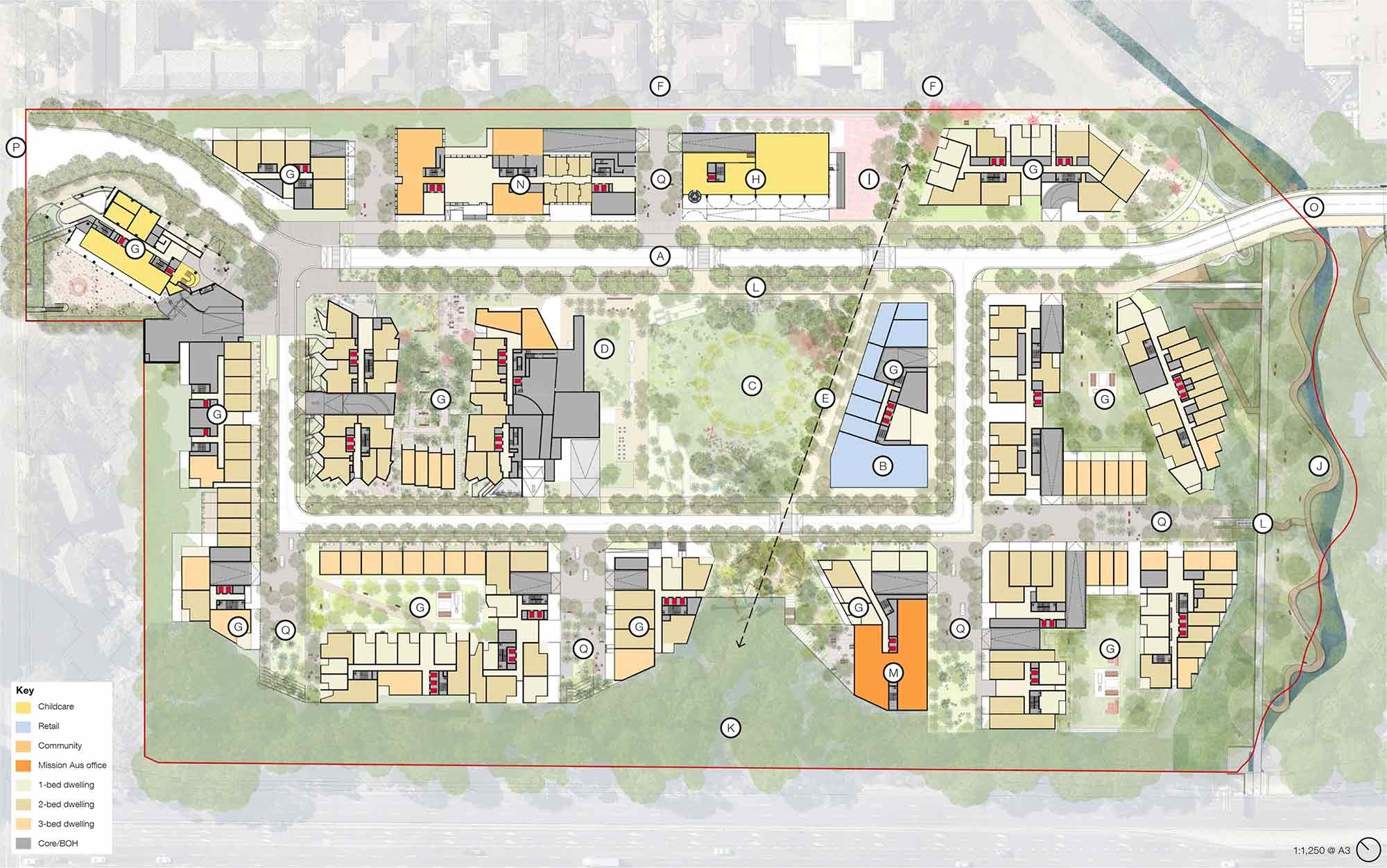 Map of Ivanhoe Estate proposed masterplan