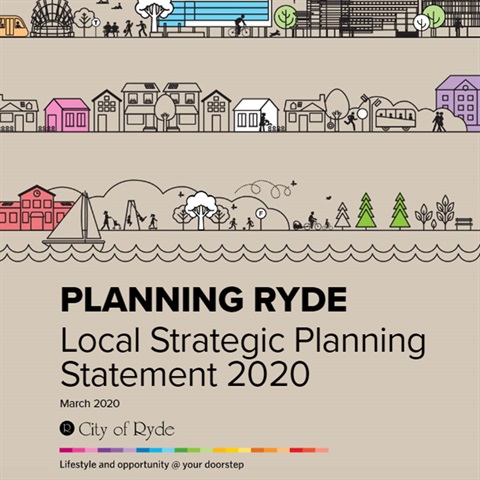 Cover of Local Strategic Planning Statement with illustrations