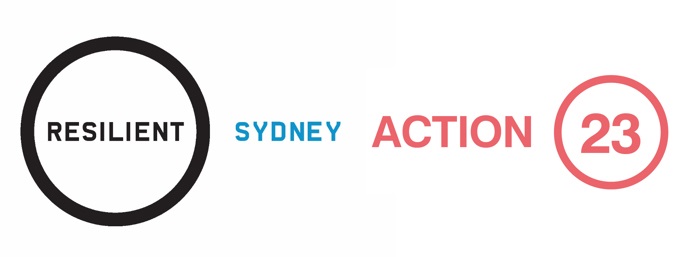 Resilient Sydney logo saying 'Resilient Sydney Action 23'