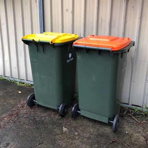 Photo of two commercial bins