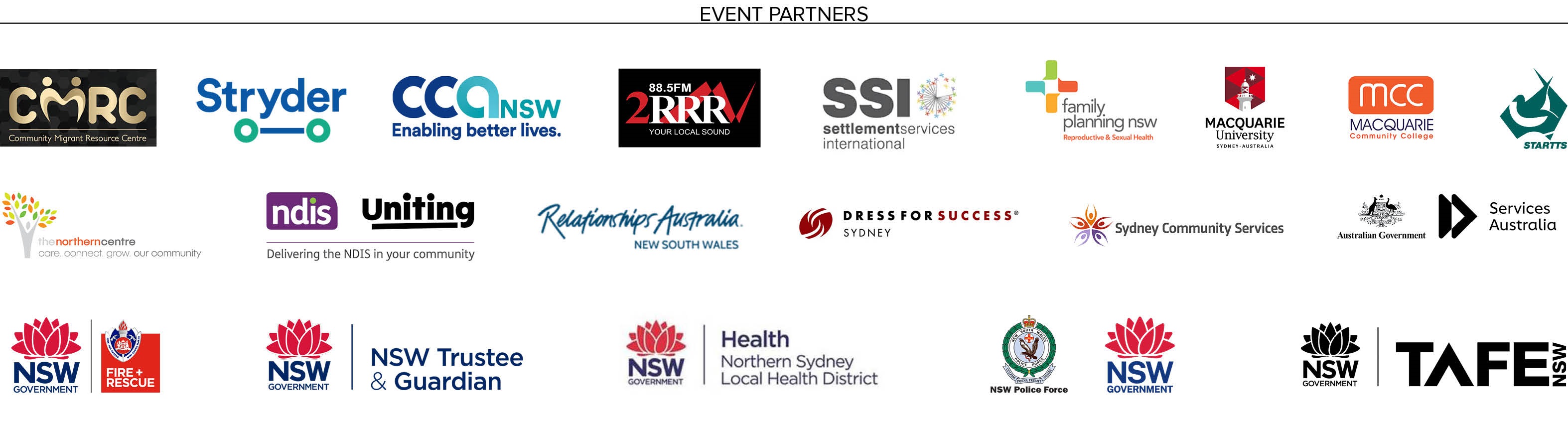 Logos of Refugee Week event partners