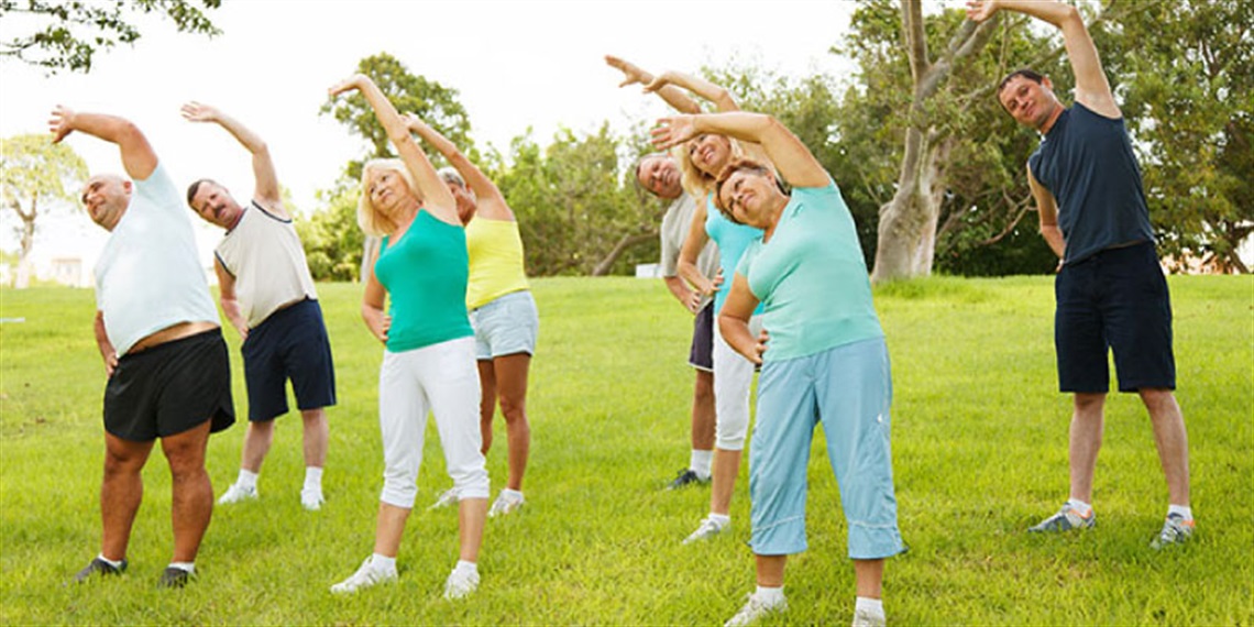 Seniors exercising