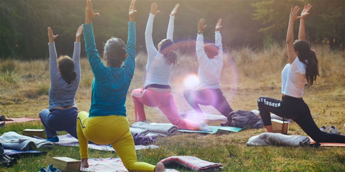 People doing yoga