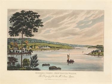 View across the Parramatta River showing James Squire’s estate at Kissing Point. Kissing Point, New South Wales, the property of the late Mr James Squires, 1825, Joseph Lycett, National Library of Australia