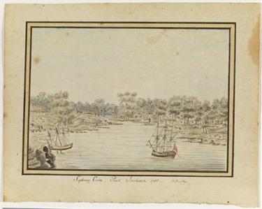 The British settlement at Sydney Cove during its first year. Sydney Cove, Port Jackson, 1788 Mitchell Library SLNSW