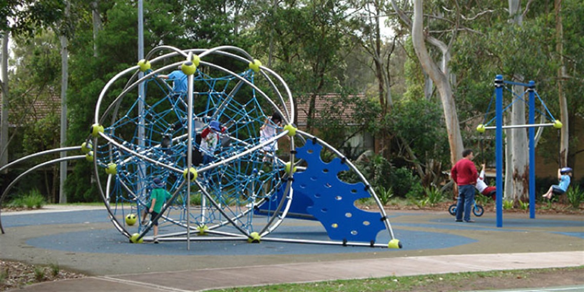 Existing play equipment at Waterloo Park Playground
