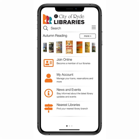 Library app on phone