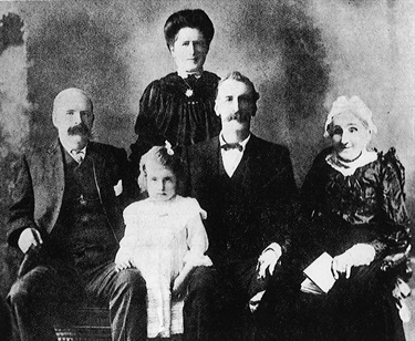 Five generations of the Wicks family, 1908. Descendants of Robert Wicks and Sarah Wicks (nee Weavers), early pioneers of Ryde and North Ryde. Ryde Library Service. Acc. 5089948. Wicks family / 1