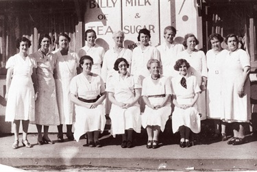 Early Ryde Hospital Auxiliary.  Voluntary work has always been important to the fabric of society. Here we see the women of the Ryde Hospital Auxiliary.  Ryde District Historical Society. Image 6754; negative 256/13.