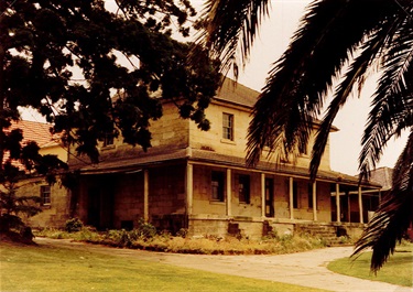 Ryedale House, West Ryde, 1974. Originally built by Edward Darvall and his second wife Jane, this house eventually became the Rectory for St Columb’s Anglican Church, West Ryde. No longer in situ, Ryedale was demolished and re-erected as a private home at Paterson in the Hunter Valley. Ryde Library Service. Acc. 4954998. Ryedale House / 1.