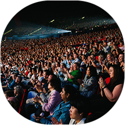Audience watching The Norm perform live