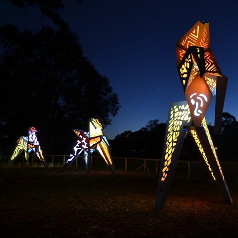 Origami Horses Sculpture at Marsfield