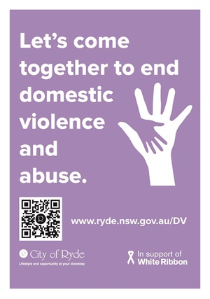 End domestic violence and abuse Bin Sticker