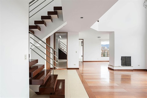 Interior of empty two story house