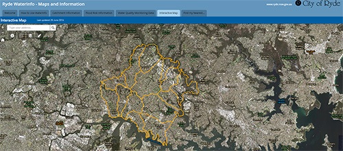 Screenshot of WaterInfo map