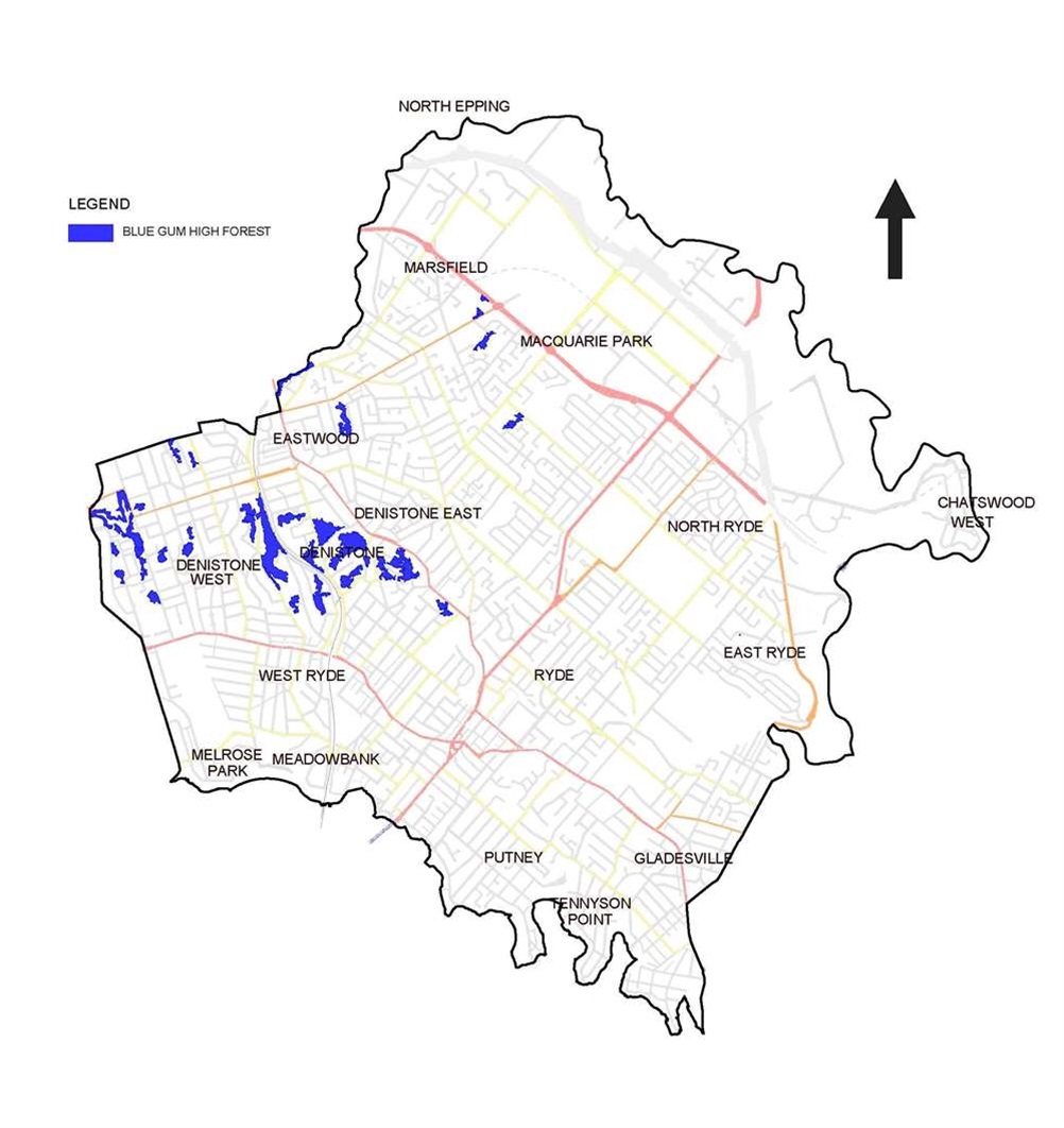 Blue gum high forest map