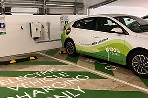 EV charging station at Rowe Street East Carpark