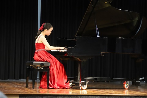 Girl playing piano