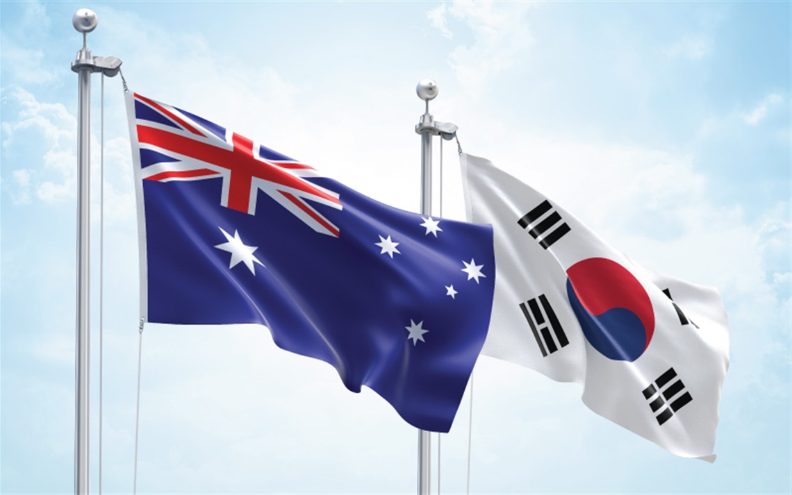 Australian and Korean Flags