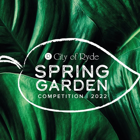 Spring Garden Competition logo with leaf