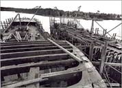 Looking down on the hulls of the 'Braeside' and the 'Burnside' January 1920