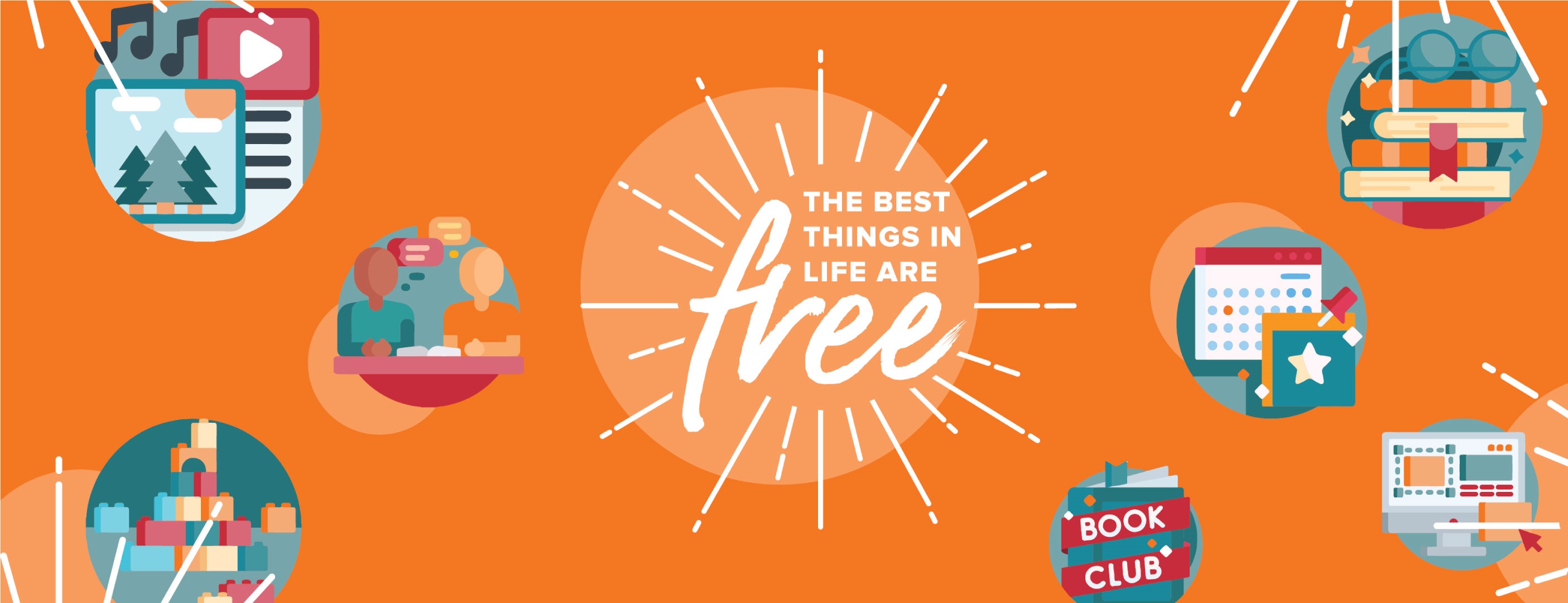 The best things in life are free website banner