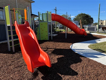 Red slides in Adventure Park