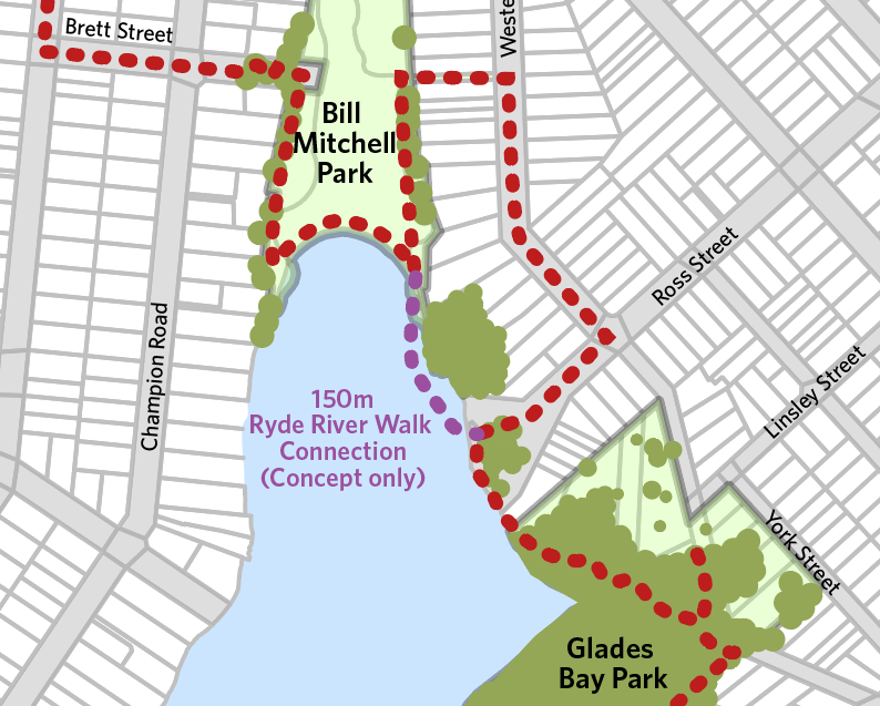 Ryde Riverwalk Map