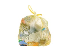 Plastic bag with rubbish inside