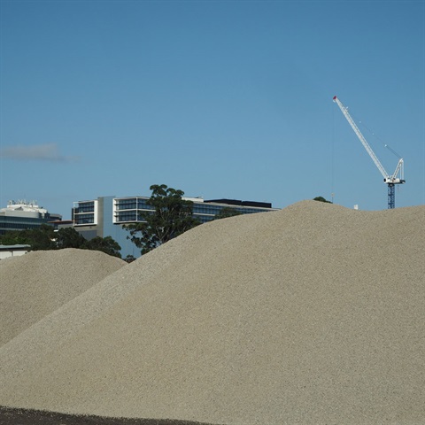 Large mound of sand