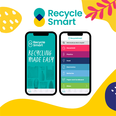 Image of the RecycleSmart app on a phone