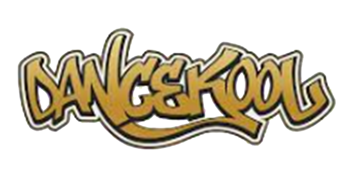 Stylised text which reads: Dance kool