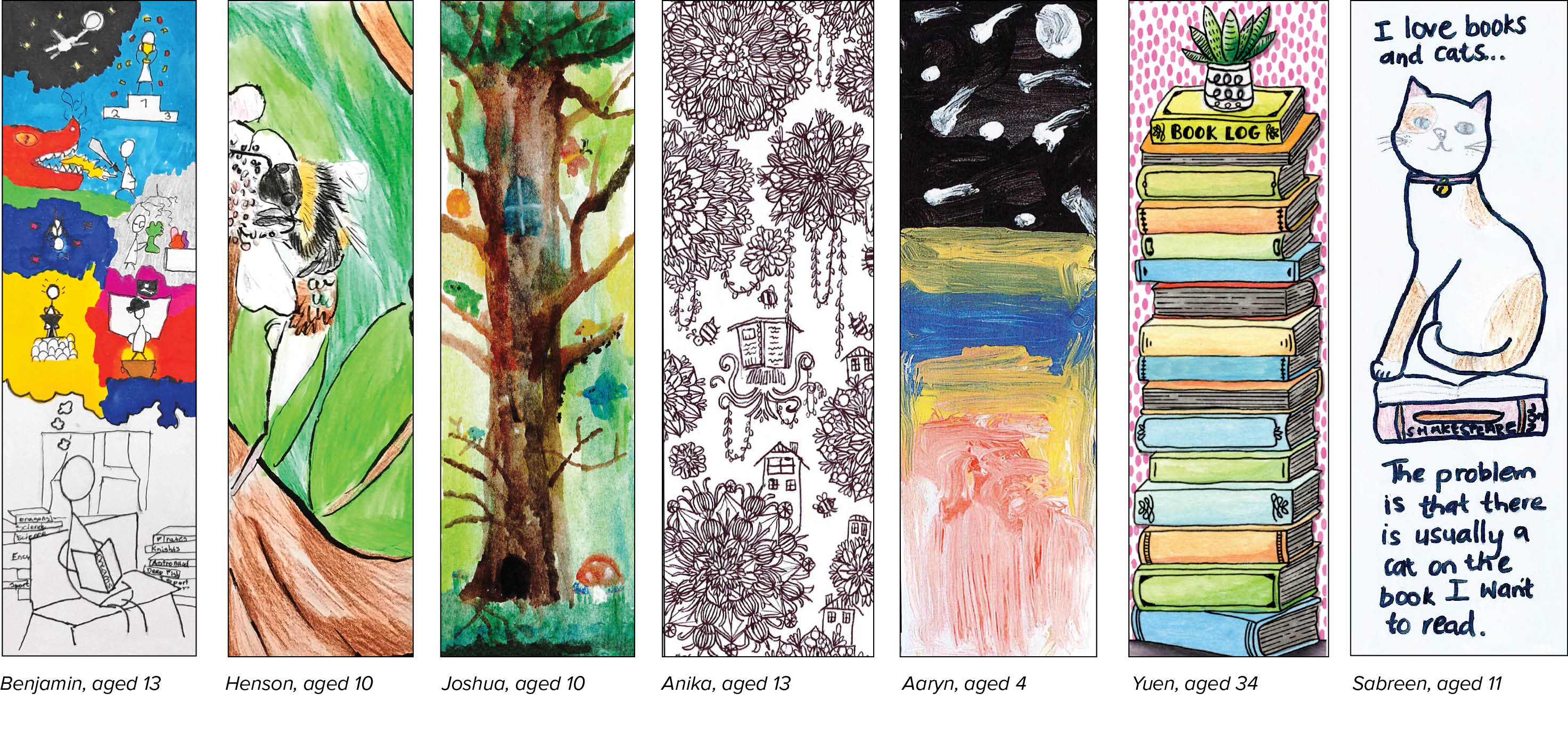2022 Library Design a bookmark comp winners
