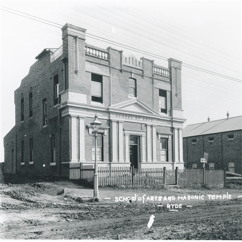 Building front of Masonic Temple Ryde