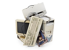 Pile of e-waste