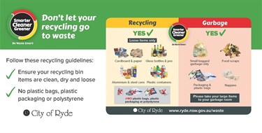 Don't let your recycling go to waste magnet - Front
