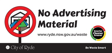 No advertising mail sticker